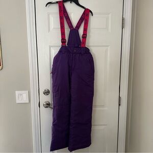 XMTN Girls Purple Snow Pant Suit Salopette Bib Size 14